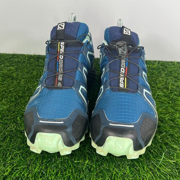 Salomon Speedcross 4 Women’s Shoes Blue Aqua Trail Running Outdoor size 8.5 - Picture 2 of 8